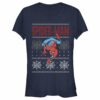 Junior’s Marvel Ugly Christmas Spider-Man Crawl T-Shirt
