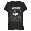 Junior’s Marvel Ugly Christmas Venom Tongue T-Shirt