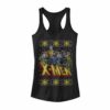 Junior’s Marvel Ugly Christmas X-Men Group Racerback Tank Top