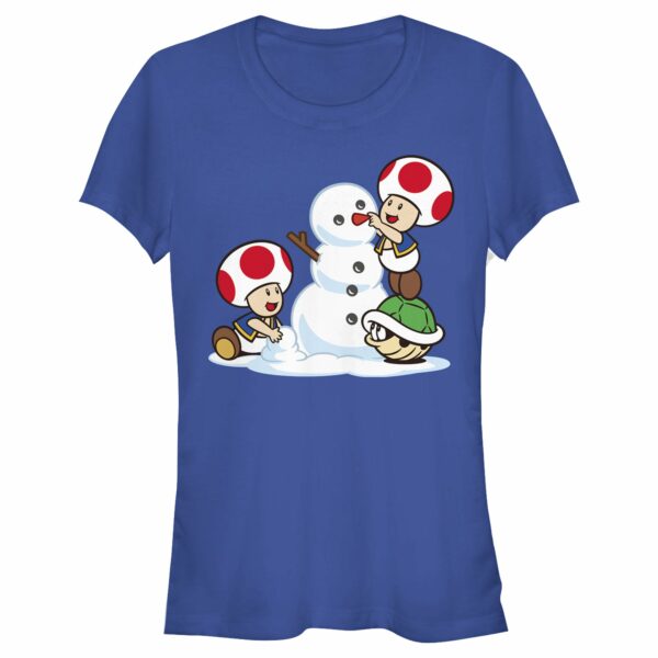 Junior’s Nintendo Toad Snowman T-Shirt