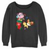 Junior’s Pokemon Christmas Jigglypuff and Fennekin Stocking Sweatshirt