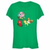 Junior’s Pokemon Christmas Jigglypuff and Fennekin Stocking T-Shirt