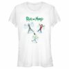 Junior’s Rick and Morty Christmas Snow Angels T-Shirt