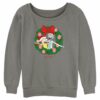 Junior’s Rick and Morty Christmas Wreath Sweatshirt