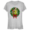Junior’s Scooby Doo Christmas Shaggy and Scooby Wreath T-Shirt