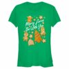 Junior’s Star Wars Christmas Gingerbread Cookies Merry Force Be With You T-Shirt