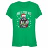 Junior’s Star Wars The Mandalorian Christmas Grogu and Din Djarin Joy is the Way T-Shirt