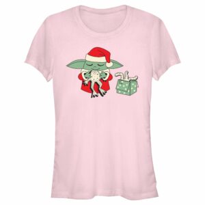 Junior’s Star Wars The Mandalorian Grogu Frog Present T-Shirt