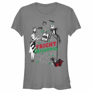Junior’s The Nightmare Before Christmas Fright Christmas Jack and Sally T-Shirt