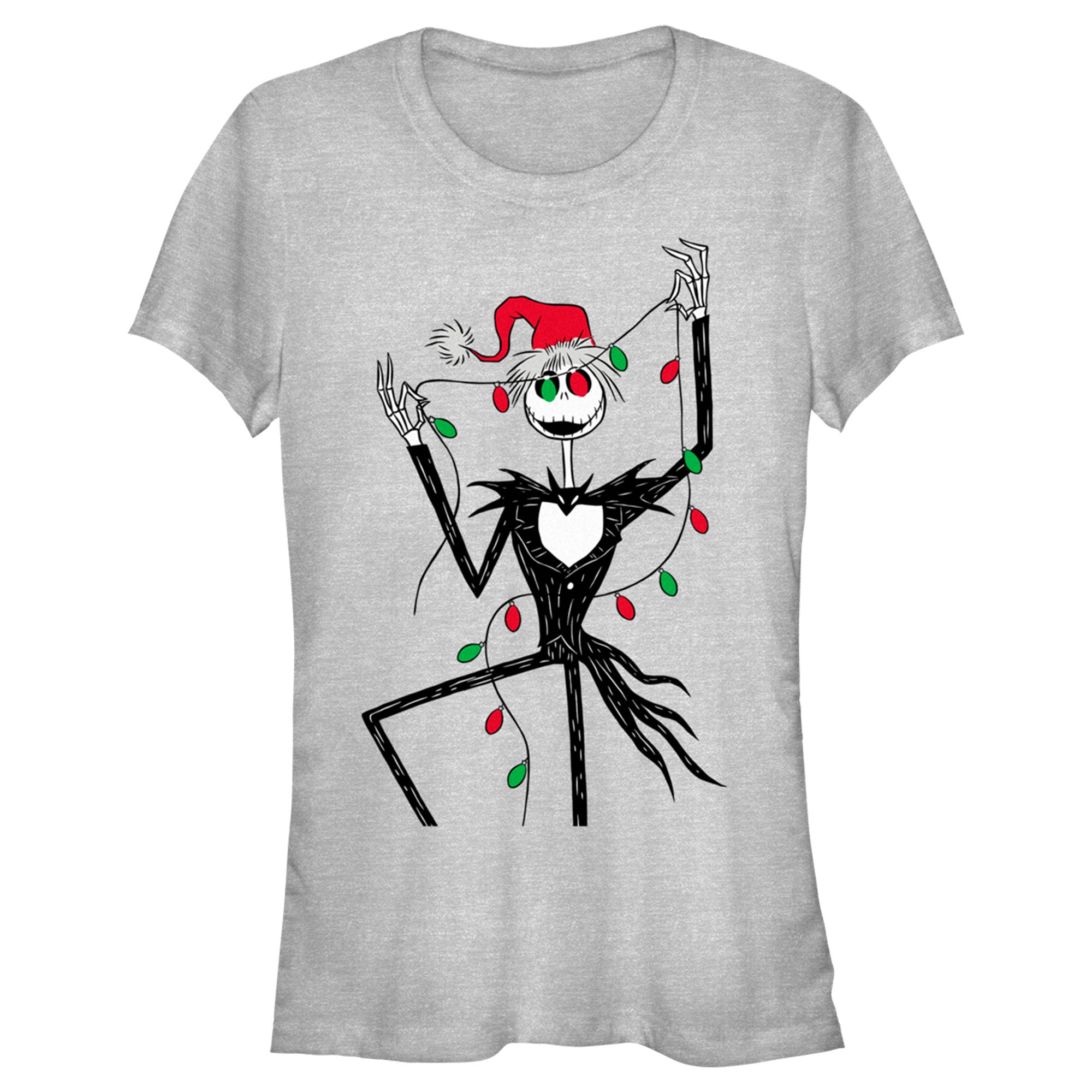 Junior's The Nightmare Before Christmas Jack Christmas Lights T-Shirt Junior's The Nightmare Before Christmas Jack Christmas Lights T-Shirt