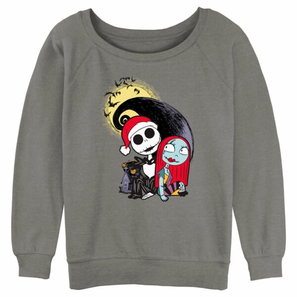 Junior’s The Nightmare Before Christmas Jack and Sally Christmas Portrait Sweatshirt