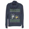 Junior’s Wall-E Ugly Christmas Robots Cowl Neck Sweatshirt
