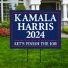 Kamala Harris 2024 Yard Sign – Coroplast Kamala Harris For President 2024 Lawn Sign, 2024 President Election Harris Signs with Metal H-Stake