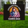 Kamala Harris 2024 Yard Sign – Coroplast Kamala Harris For President 2024 Lawn Sign, Election, Childless Dog Ladies Signs with Metal