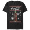 Men_s Coca Cola Christmas Bottle Snowflake T-Shirt