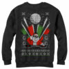 Men_s Lost Gods Christmas DJ Santa Ugly Sweater Sweatshirt