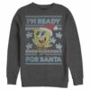 Men_s SpongeBob SquarePants Ugly Christmas Ready Santa Sweatshirt