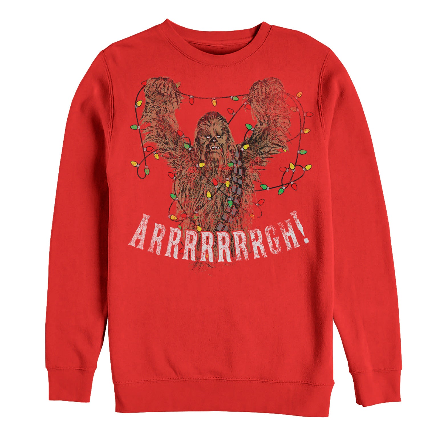 Men_s Star Wars Christmas Chewbacca Lights Sweatshirt Men_s Star Wars Christmas Chewbacca Lights Sweatshirt