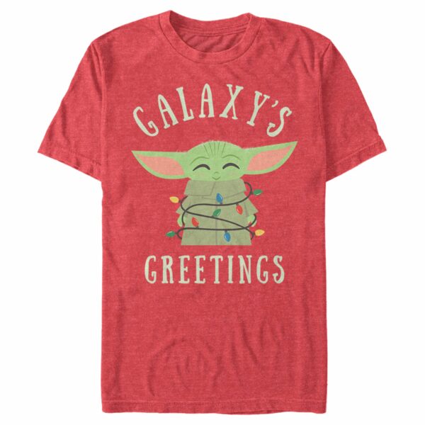 Men_s Star Wars The Mandalorian Christmas The Child Greetings T-Shirt