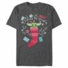 Men_s Star Wars The Mandalorian Christmas The Child Stocking Stuffer T-Shirt