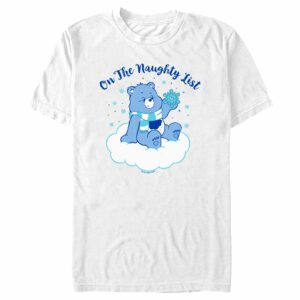 Men’s Care Bears Christmas Grumpy Bear On the Naughty List T-Shirt