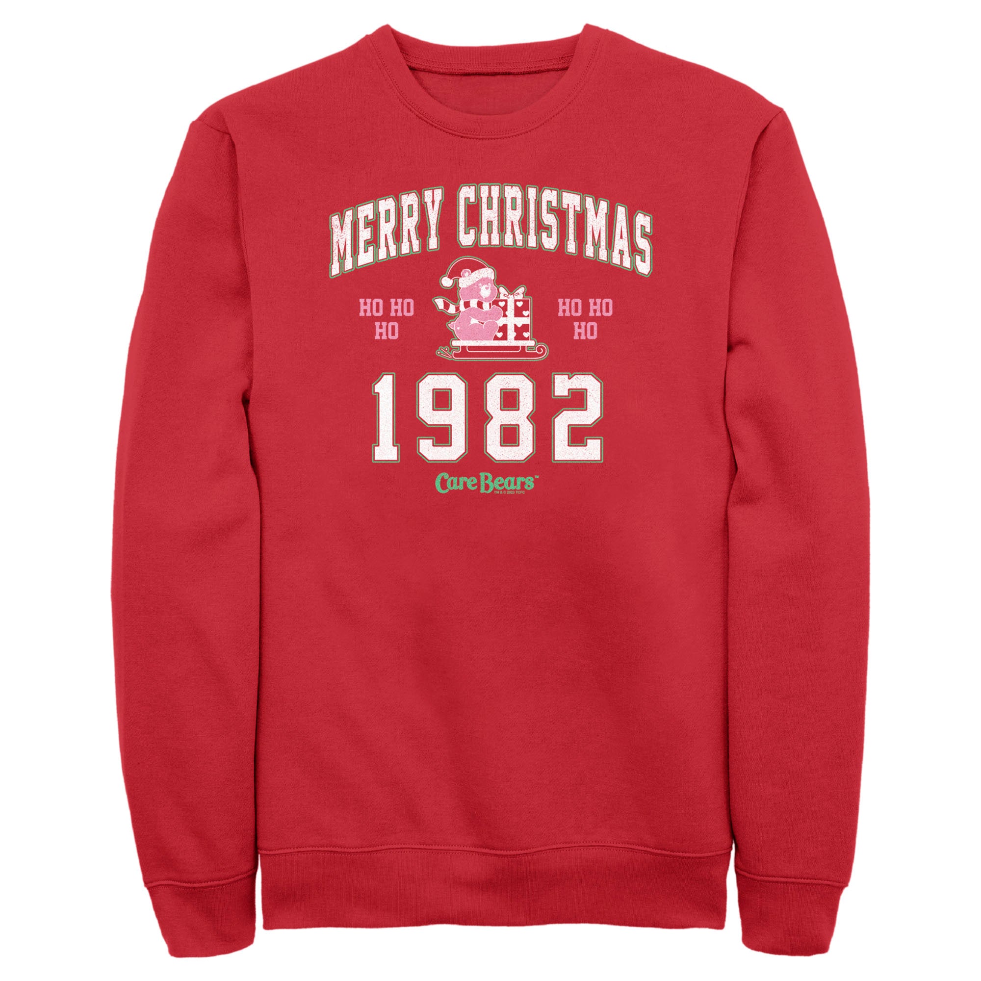 Men's Care Bears Merry Christmas Cheer Bear Sweatshirt Men's Care Bears Merry Christmas Cheer Bear Sweatshirt
