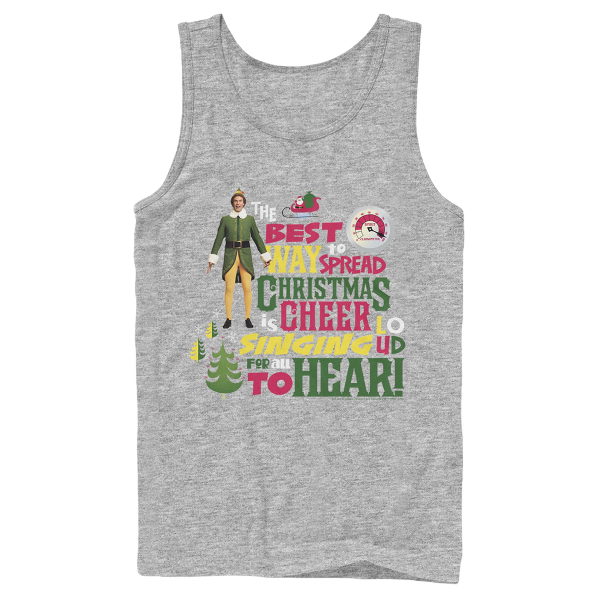 Men's Elf Christmas Cheer Loud Singing Tank Top Men's Elf Christmas Cheer Loud Singing Tank Top
