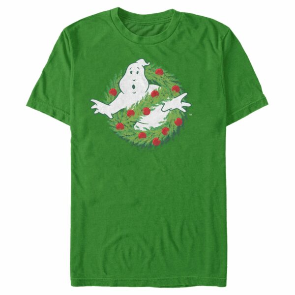 Men’s Ghostbusters Christmas Wreath Logo T-Shirt