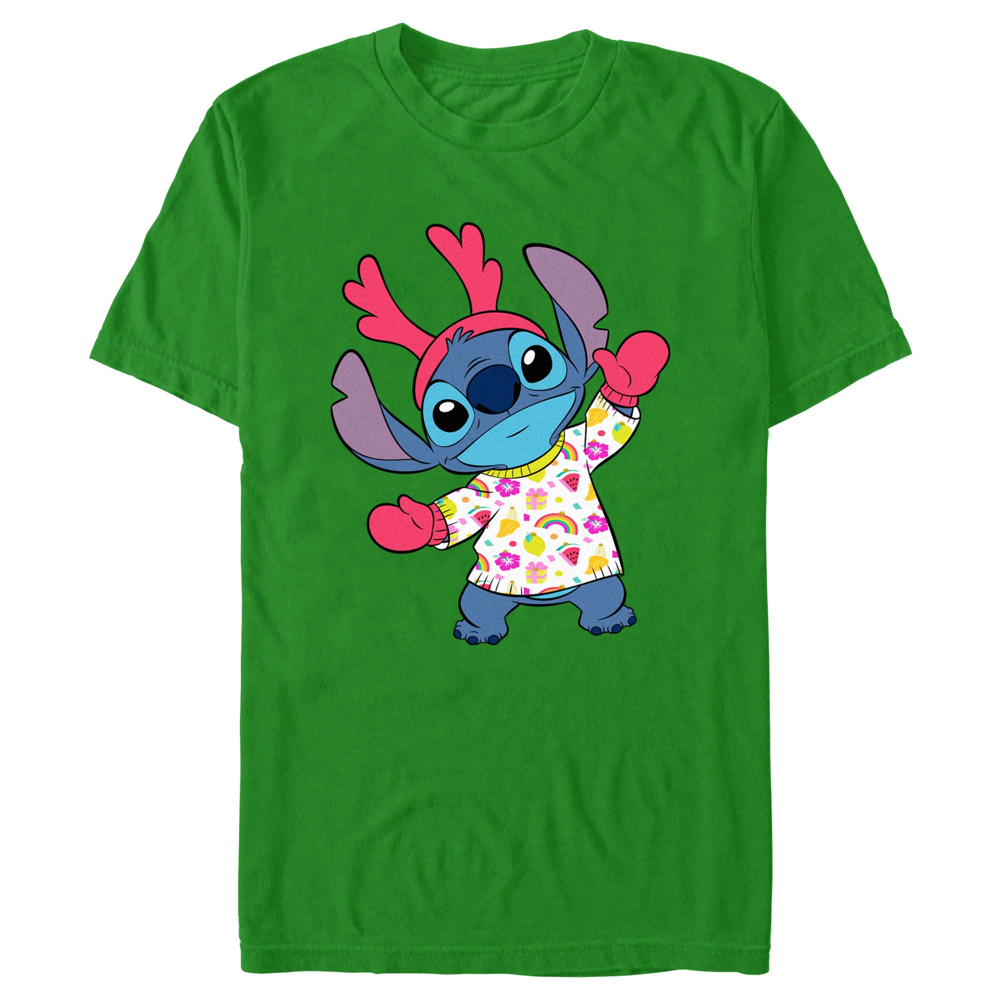 Men's Lilo & Stitch Reindeer Alien T-Shirt Men's Lilo & Stitch Reindeer Alien T-Shirt