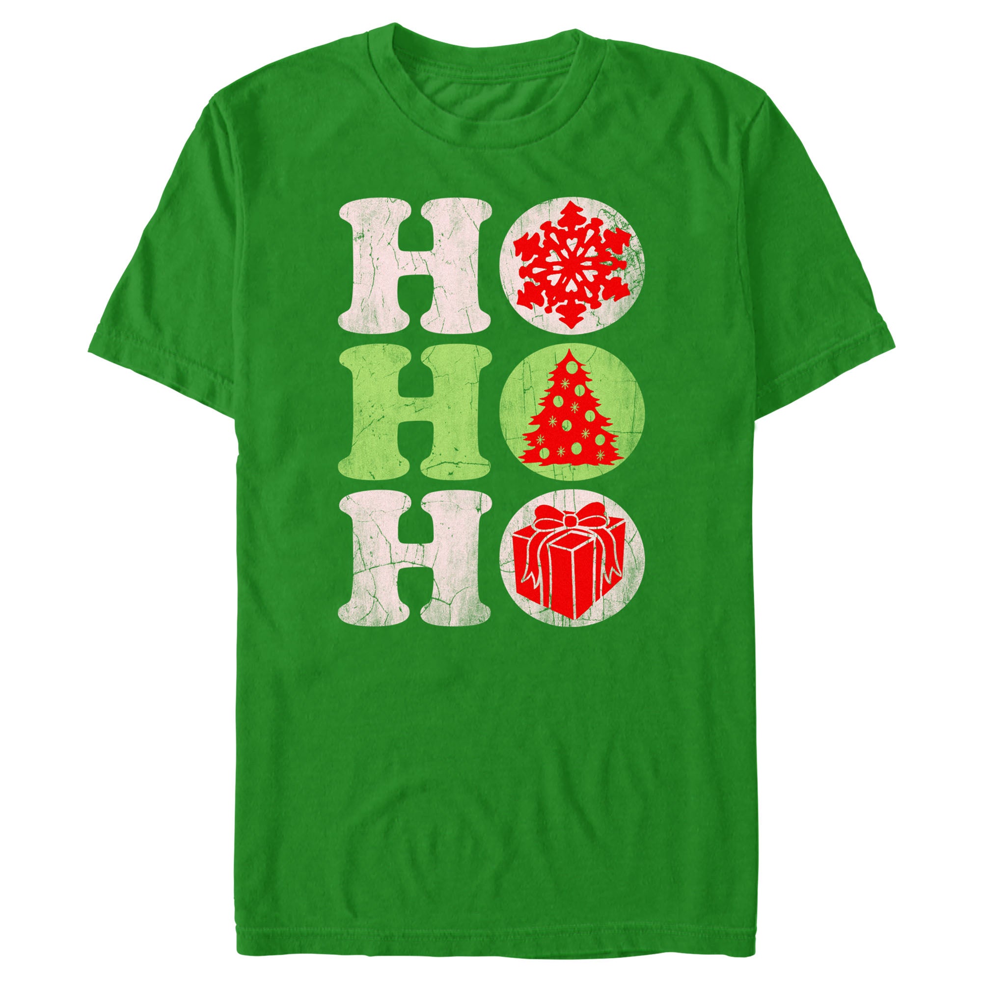Men's Lost Gods Christmas Distressed Ho Ho Ho T-Shirt Men's Lost Gods Christmas Distressed Ho Ho Ho T-Shirt