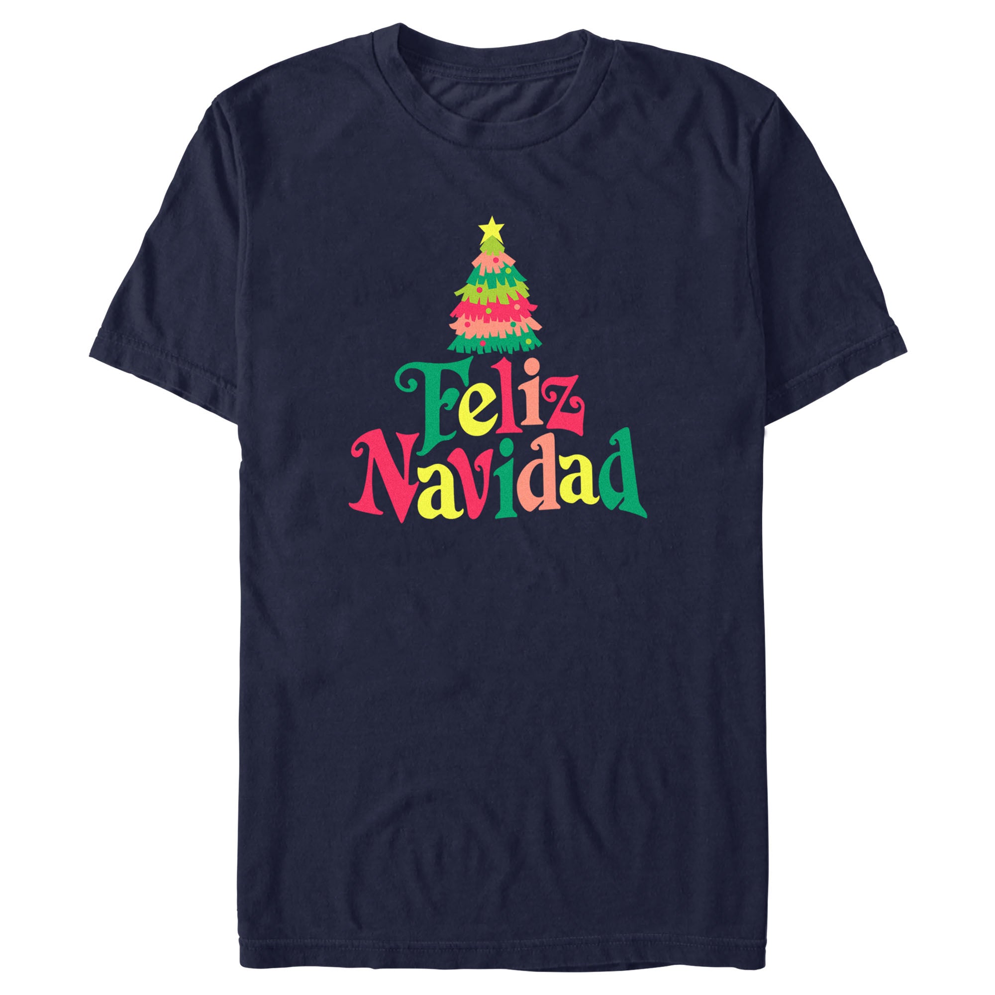 Men's Lost Gods Christmas Tree Feliz Navidad T-Shirt Men's Lost Gods Christmas Tree Feliz Navidad T-Shirt