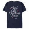 Men’s Lost Gods Coffee and Christmas Movies Distressed T-Shirt