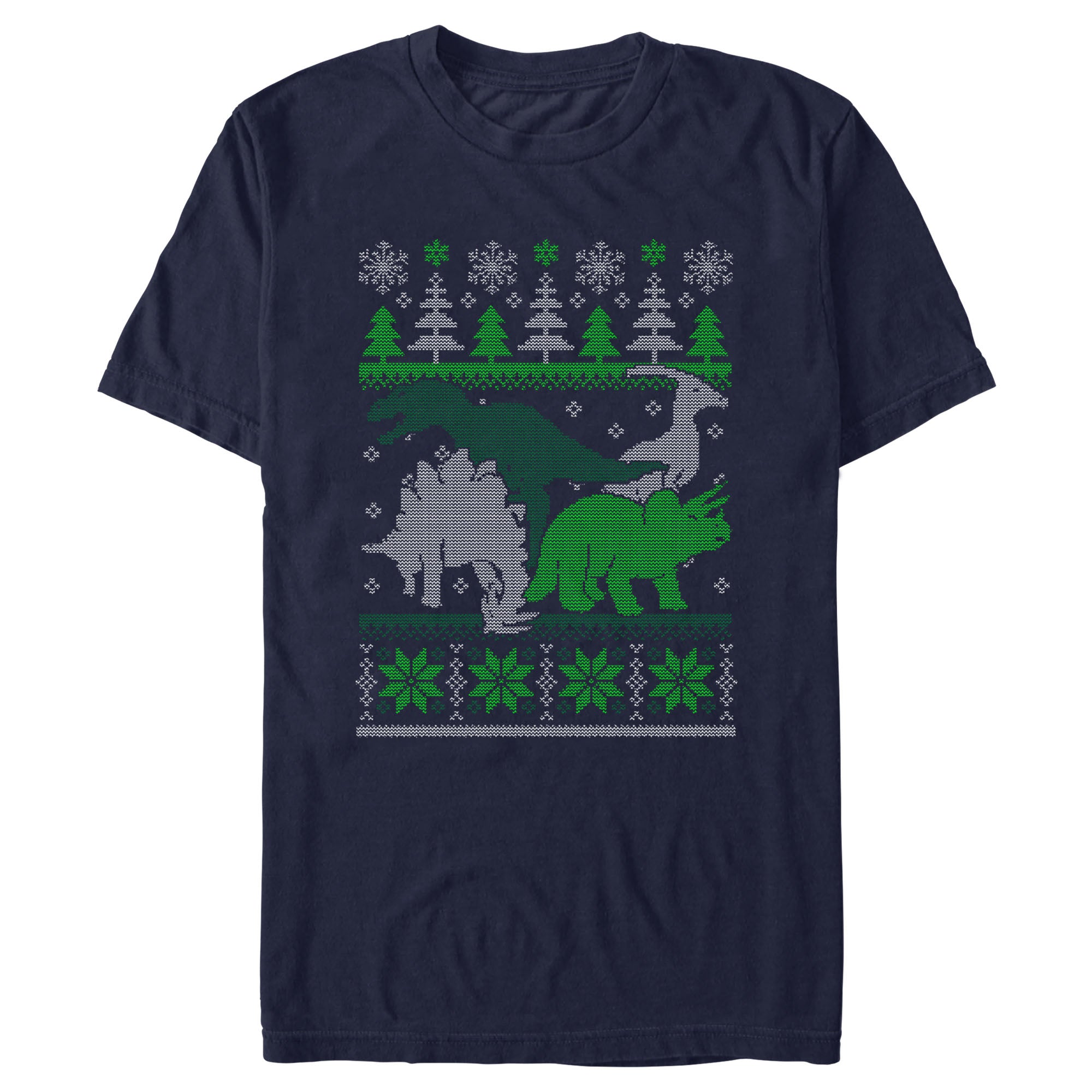 Men's Lost Gods Dinosaur Ugly Christmas Sweater T-Shirt Men's Lost Gods Dinosaur Ugly Christmas Sweater T-Shirt