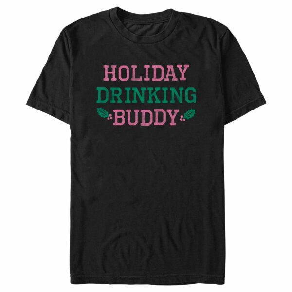 Men’s Lost Gods Distressed Holiday Drinking Buddy T-Shirt