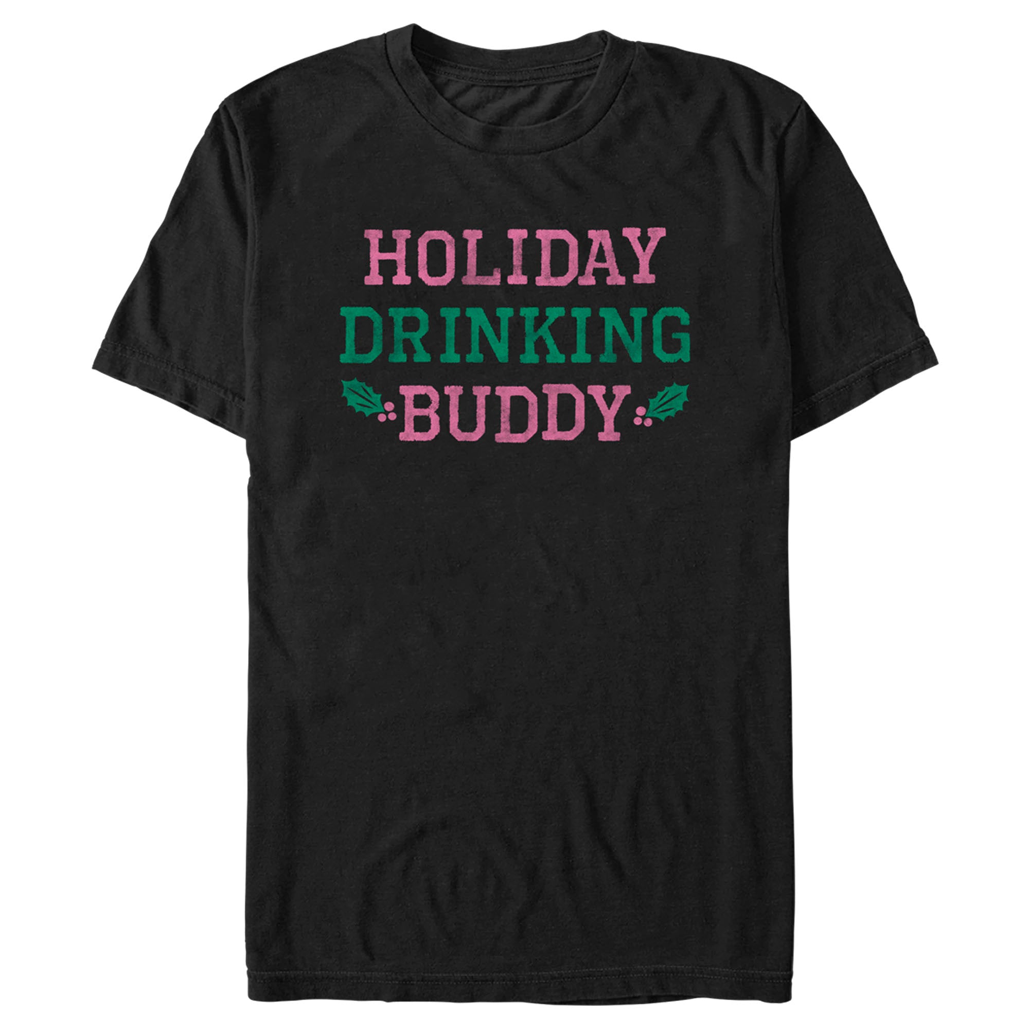 Men's Lost Gods Distressed Holiday Drinking Buddy T-Shirt Men's Lost Gods Distressed Holiday Drinking Buddy T-Shirt