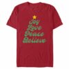 Men’s Lost Gods Distressed Joy Love Peace Believe Tree T-Shirt