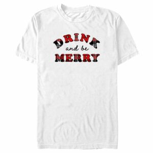 Men’s Lost Gods Drink and Be Marry Plaid T-Shirt