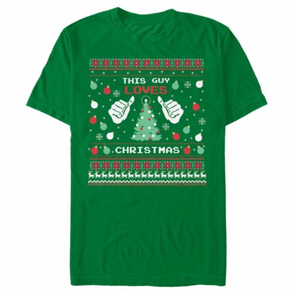 Men’s Lost Gods This Guy Loves Christmas Sweater Print T-Shirt
