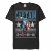 Men’s Marvel Ugly Christmas Captain America Star T-Shirt