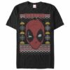 Men’s Marvel Ugly Christmas Deadpool Mask T-Shirt
