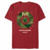 Men’s Minecraft Creeper Holiday Wreath T-Shirt