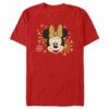 Men’s Minnie Mouse Christmas Gold Snowflakes T-Shirt