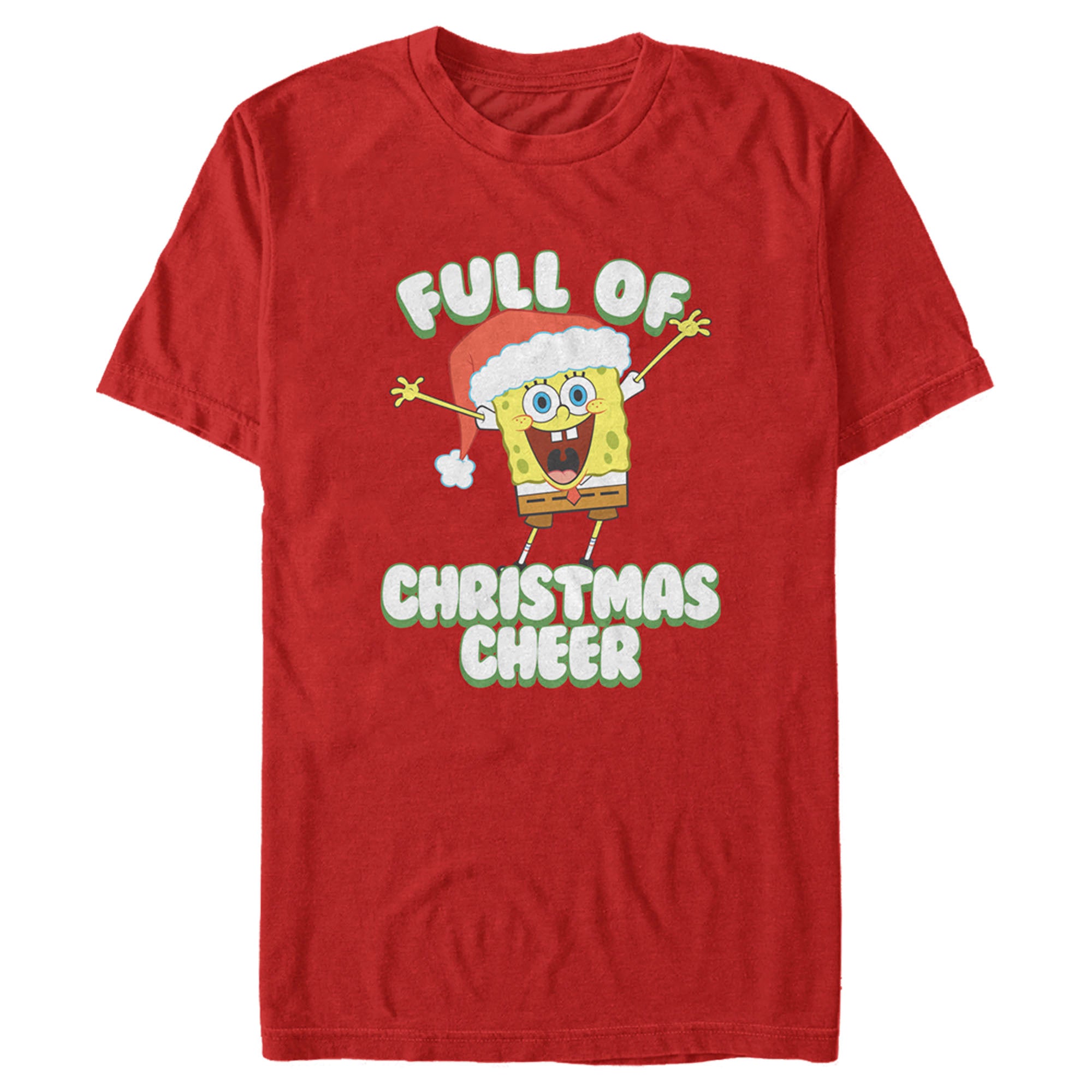 Men's SpongeBob SquarePants Full of Christmas Cheer T-Shirt Men's SpongeBob SquarePants Full of Christmas Cheer T-Shirt
