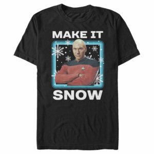 Men’s Star Trek The Next Generation Captain Picard Make It Snow T-Shirt