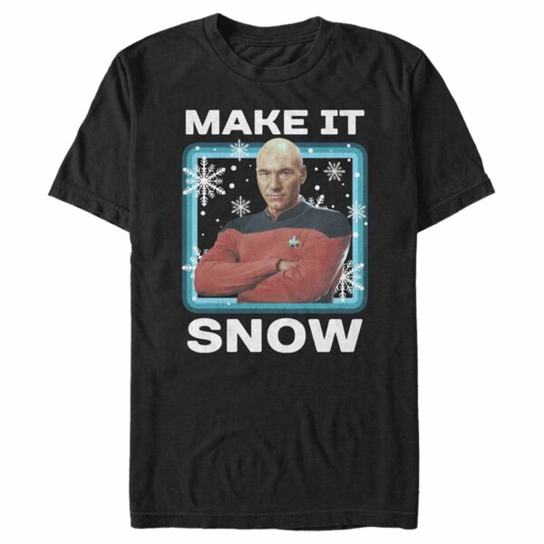 Men’s Star Trek The Next Generation Captain Picard Make It Snow T-Shirt