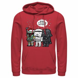 Men’s Star Wars Christmas Boba It’s Cold Outside Pull Over Hoodie