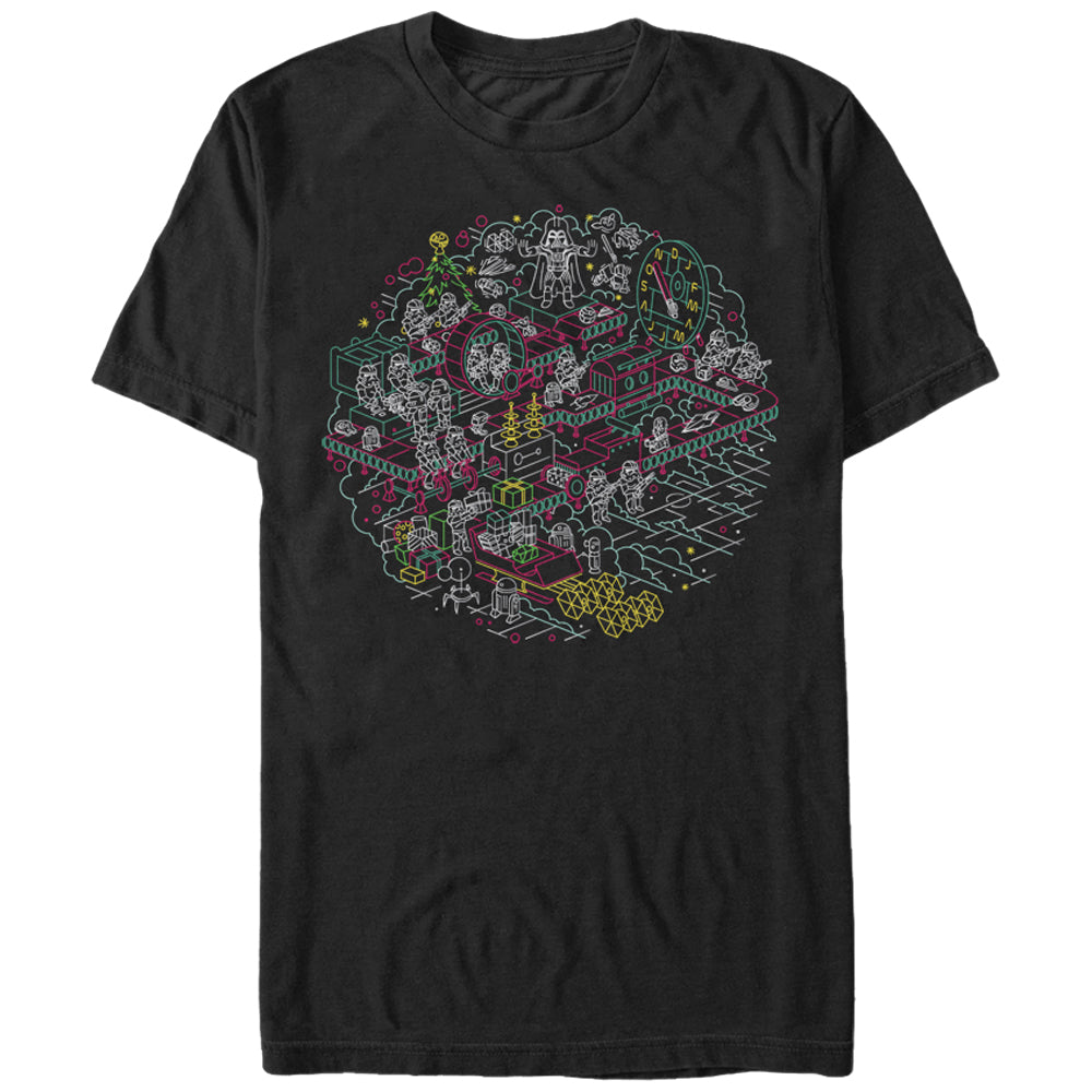 Men's Star Wars Christmas Darth Vader Workshop T-Shirt Men's Star Wars Christmas Darth Vader Workshop T-Shirt
