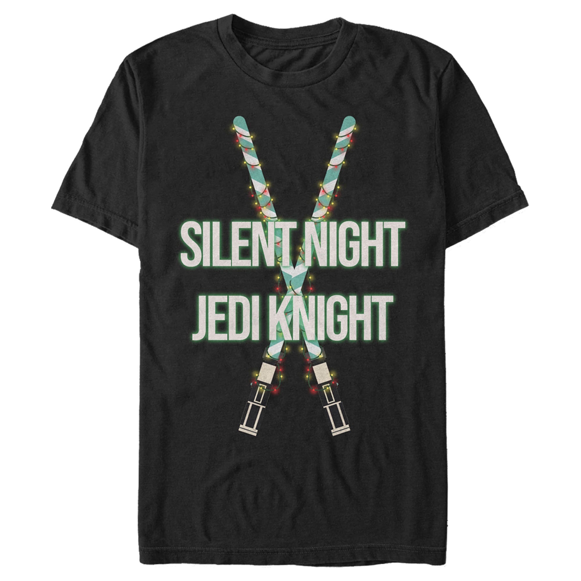 Men's Star Wars Christmas Silent Night Jedi Knight T-Shirt Men's Star Wars Christmas Silent Night Jedi Knight T-Shirt