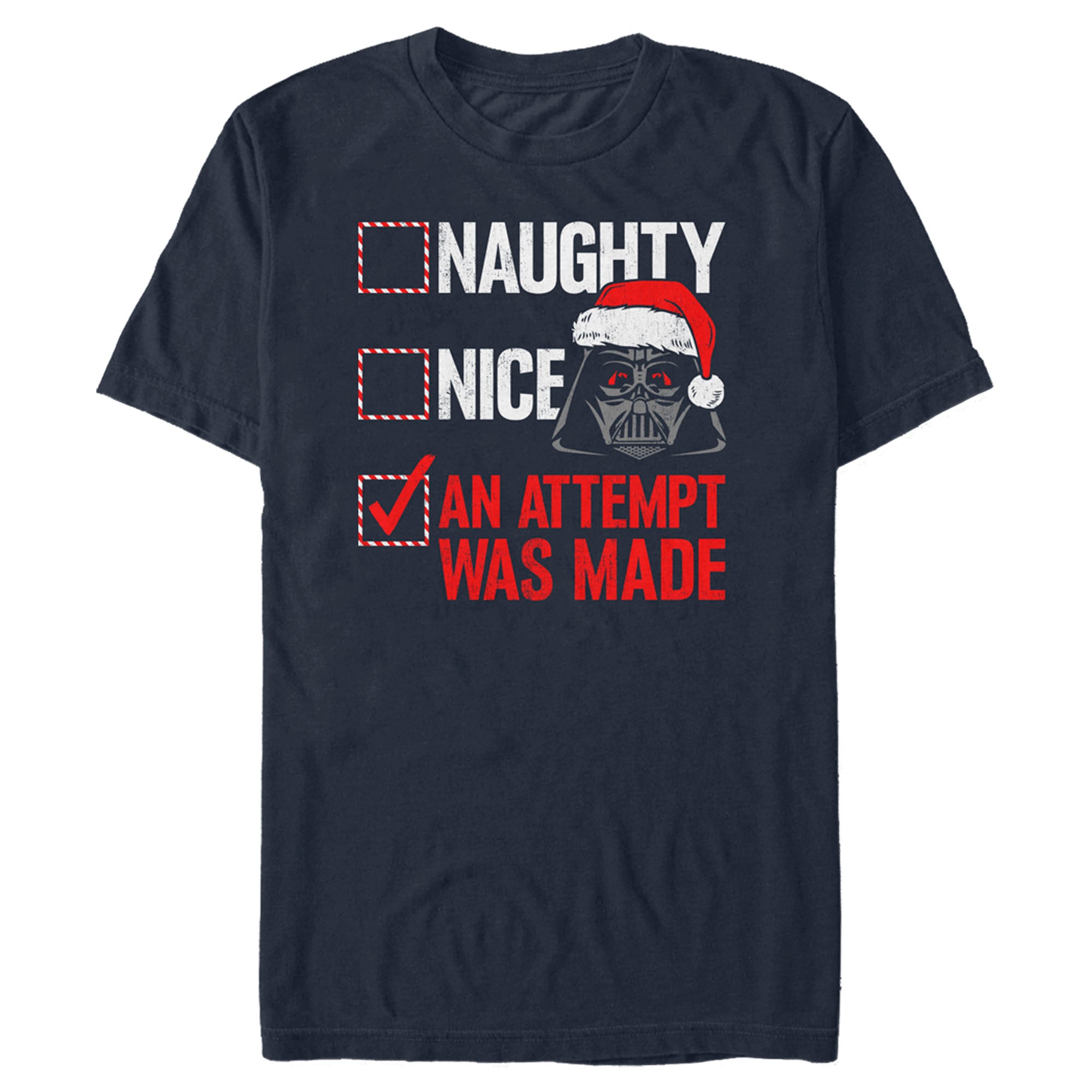 Men's Star Wars Christmas Vader Attempt Made T-Shirt Men's Star Wars Christmas Vader Attempt Made T-Shirt