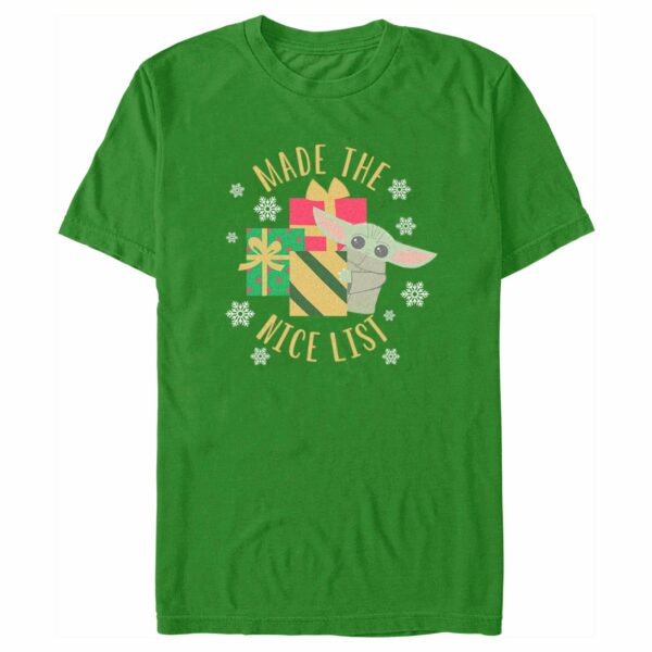 Men’s Star Wars The Mandalorian Christmas Grogu Made the Nice List T-Shirt